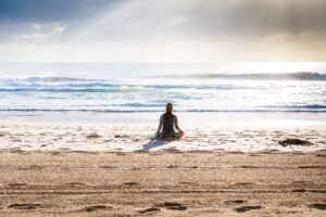 Meditation on a beach