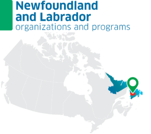 A map of Canada with the province of Newfoundland and Labrador highlighted