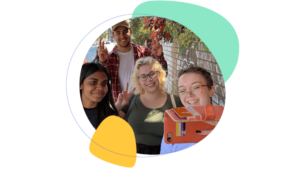 Young people taking a picture